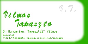vilmos tapaszto business card
